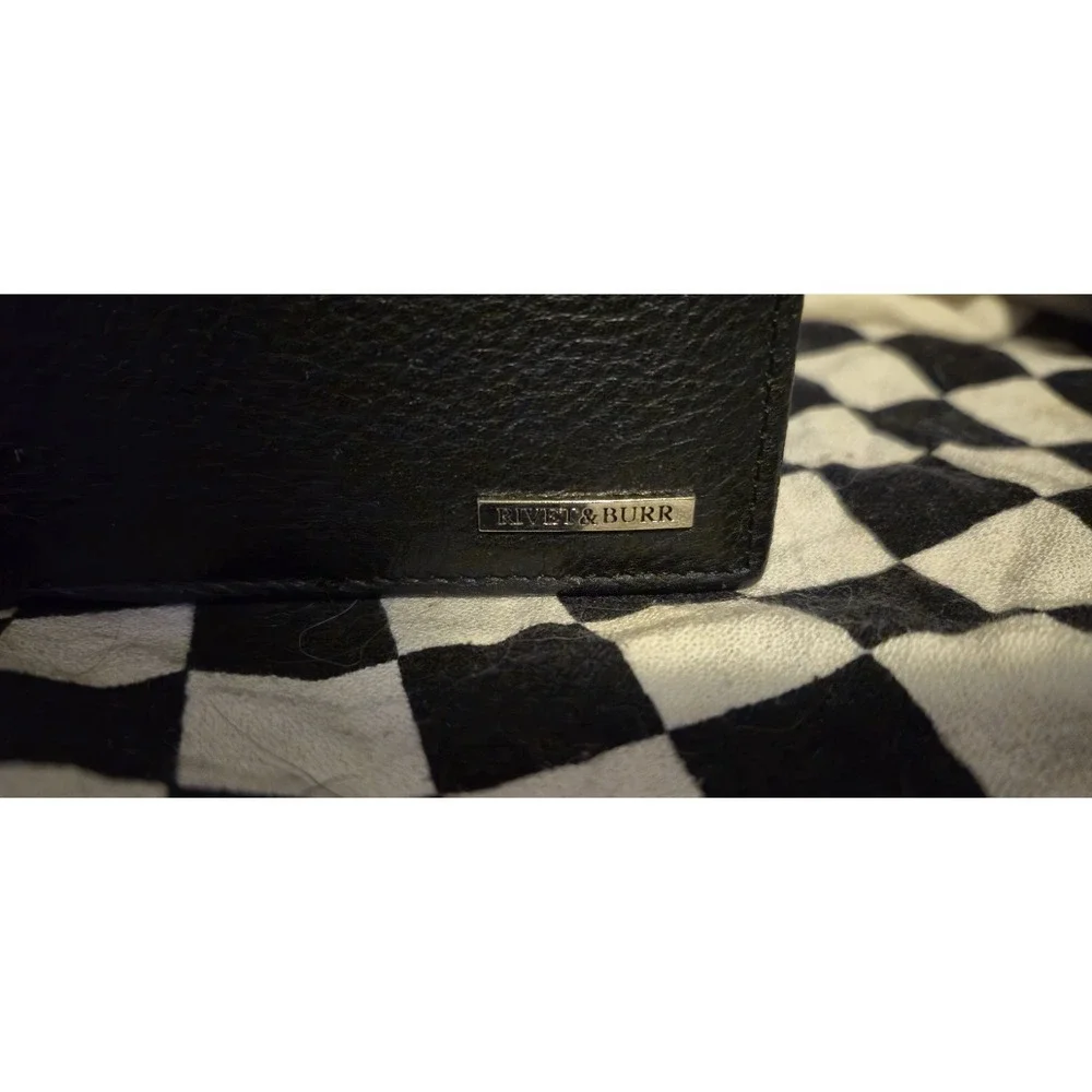 Rivet & Burr RFID Wallet ‎ Genuine Leather Mens Bifold | Black